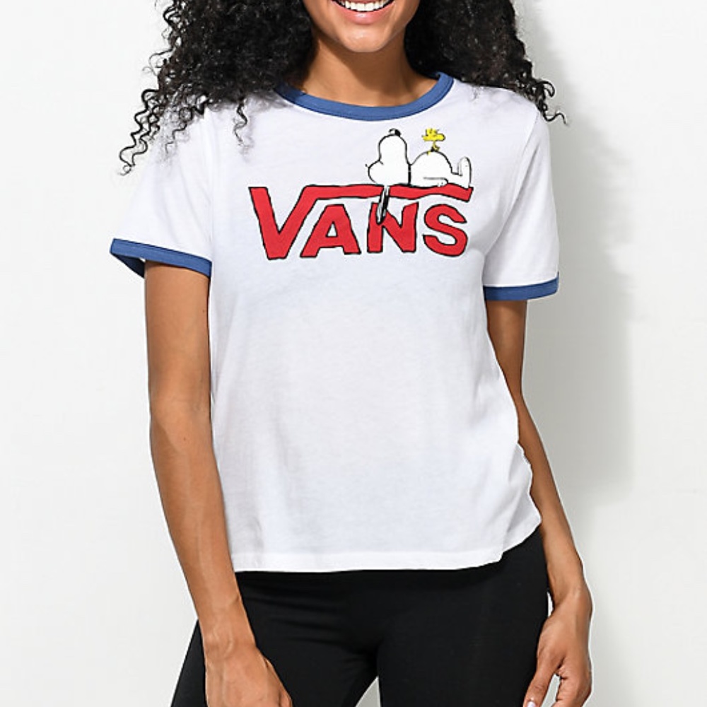 Vans x Peanuts Snoopy White Ringer T-shirt